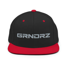 Load image into Gallery viewer, Black & Red Logo Snapback Hats - GRNDRZ