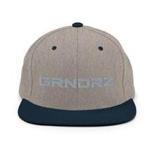 Load image into Gallery viewer, Heather Gray & Navy Logo Snapback Hats - GRNDRZ