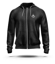 Load image into Gallery viewer, Charcoal Black Lightweight Zip Hoodie - GRNDRZ