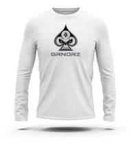 Load image into Gallery viewer, White Icon & Logo Long Sleeve Tee - GRNDRZ