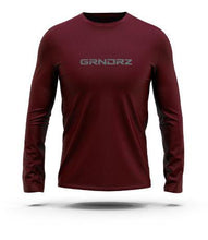 Load image into Gallery viewer, Maroon Logo Long Sleeve Tee - GRNDRZng Sleeve Tee - GRNDRZve Tee - GRNDRZ