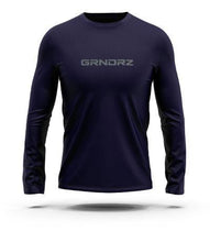 Load image into Gallery viewer, Navy Logo Long Sleeve Tee - GRNDRZng Sleeve Tee - GRNDRZve Tee - GRNDRZ