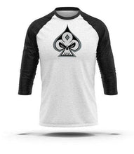 Load image into Gallery viewer, Icon 3/4 SleeWhite & Black 3/4 Sleeve Raglan - GRNDRZve Raglan - GRNDRZ