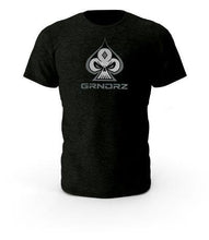Load image into Gallery viewer, Charcoal Black Icon & Logo Blended T-shirt - GRNDRZ