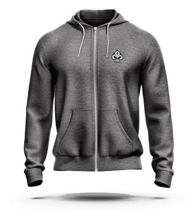 Gray Triblend Lightweight Zip Hoodie - GRNDRZ