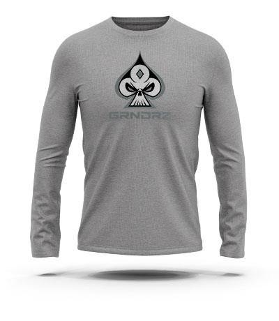 Athletic Heather Icon & Logo Long Sleeve Tee - GRNDRZ