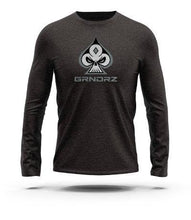 Load image into Gallery viewer, Dark Gray Heather Icon &amp; Logo Long Sleeve Tee - GRNDRZ
