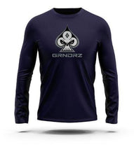 Load image into Gallery viewer, Navy Icon &amp; Logo Long Sleeve Tee - GRNDRZ
