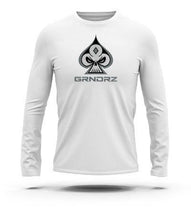 Load image into Gallery viewer, White Icon &amp; Logo Long Sleeve Tee - GRNDRZ
