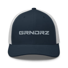 Load image into Gallery viewer, Navy &amp; White Trucker Cap - GRNDRZ
