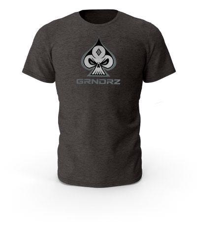 Gray Icon & Logo Blended T-shirt - GRNDRZ