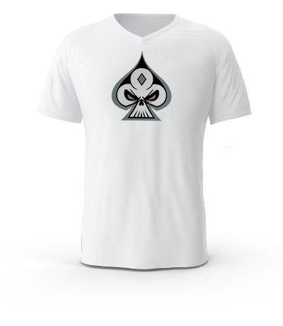White Icon V-Neck T-Shirts - GRNDRZ