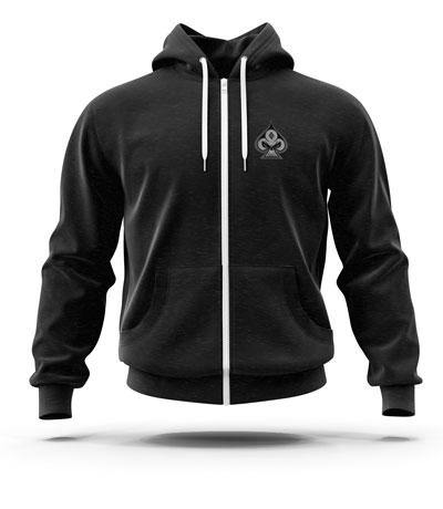 Black Zip Up Hoodie - GRNDRZ